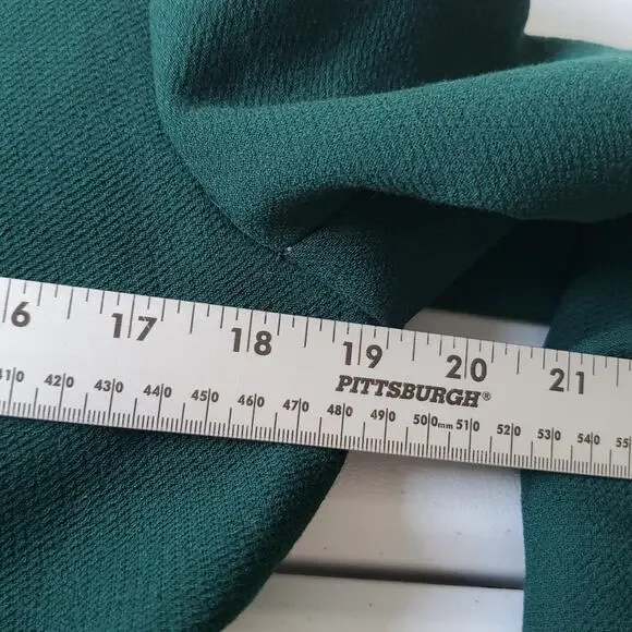 J.Crew Coat Womens T10 Green Wool Long Single Breasted Button Front Overcoat - Picture 7 of 8